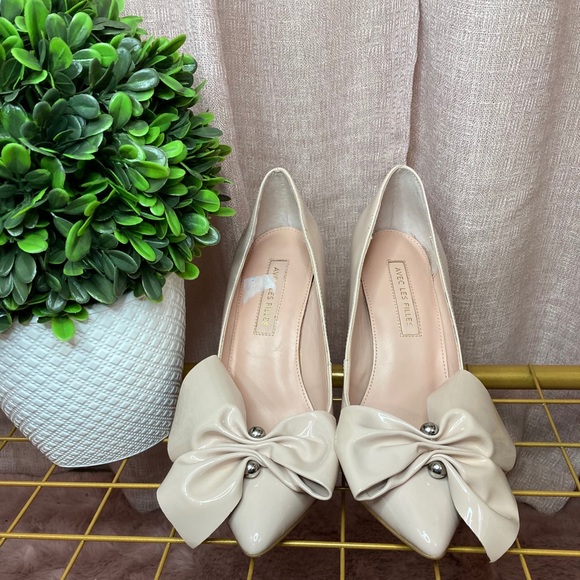 Avec Les Filles Shoes - AVEC LES FILLES Nude Bow Heels